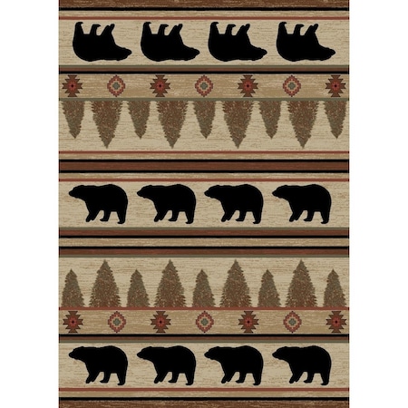 Mayberry Rug 5 ft. 3 in. x 7 ft. 3 in. Hearthside Appalachian Area Rug, Beige HS7482 5X8